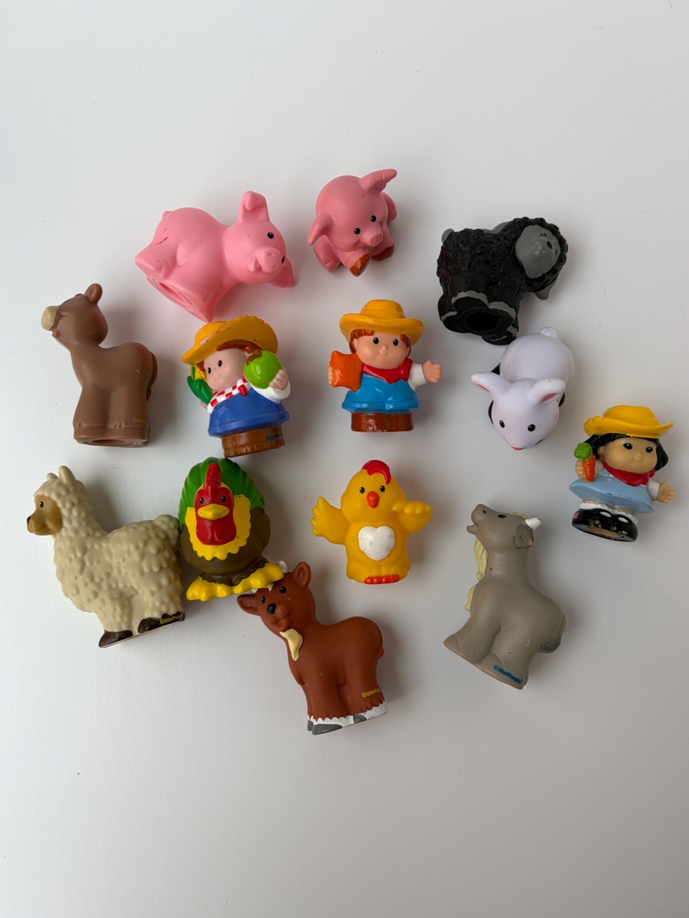 Fisher Price Little People Farm Animals and Farmers Alpaca Llama Lot of 13